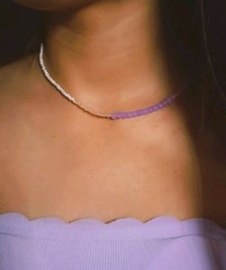 Lavender Beaded Necklace