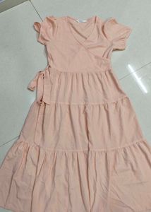 Peach Tiered Dress