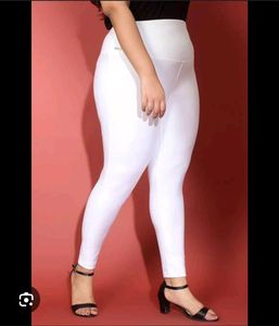 White High-Waisted Leggings