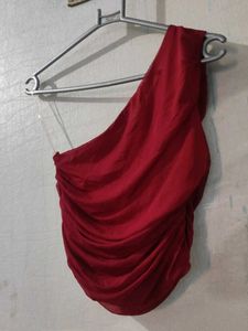 Red One-Shoulder Top