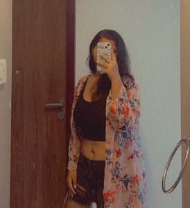 Floral Shrug &amp; Black Innerwear