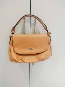 Tan Leather Shoulder Bag Minor Flaw