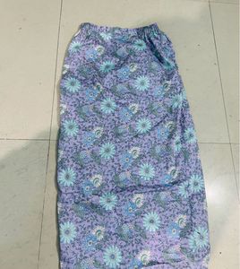 Lavender Long Floral Skirt