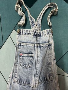 Denim Dungaree Shorts