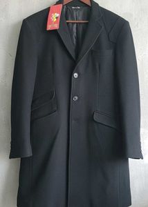 Elegant Black Overcoat (Size-L)