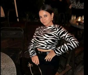 Zebra Print Tie Front Top