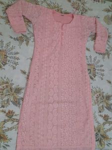 Pink Embroidered Kurta