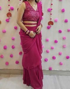 Stitched Saree With Blouse