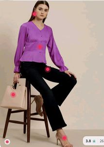 Purple Peplum Top