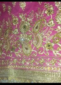Beautiful Pink Embroidered Dress Material