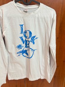 3 Time Worn White Full Sleeve Casual Top