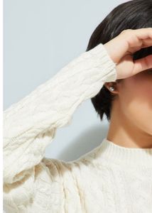 Cozy White Knit Sweater