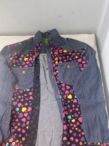 Cute Denim Heart Shirt