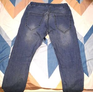 Stylish Blue Denim Joggers