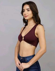 Burgundy Crop Top