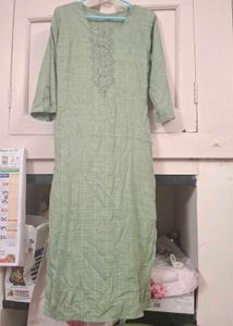 Grape Green Embellished Kurta