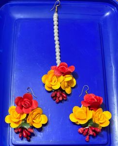 Haldi - Floral Jewelry Set
