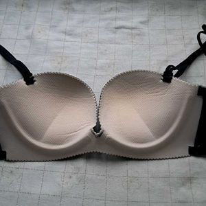 Black Push-Up Bra with Detachable Straps