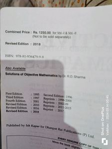 Maths Rd Sharma For Jee Mains And Advanced