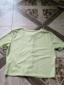 Green Button-Up Top