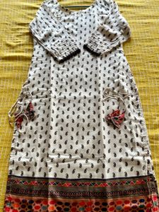 Pure Chanderi Paisley Print Kurta