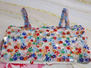(200)Floral Sequin Cami Top