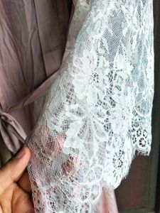 URBANIC Satin Lace Robe