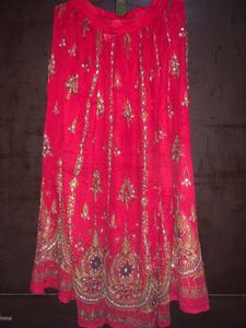 Red Long Skirt For Girls Jaipuri Skirt LENGTH 37 🤩