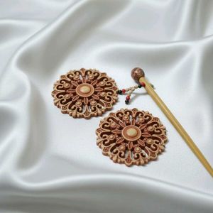 Vintage Floral Hair Sticks  (PACK OF 2)