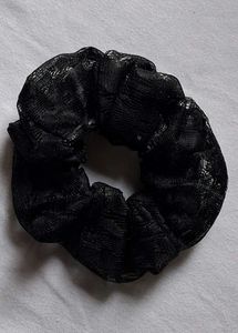 Black Mesh Scrunchie