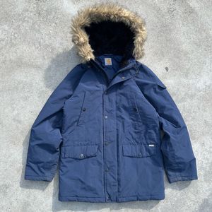 Carhartt WIP Men&#39;s NavyFur Anchorage ParkaJacket