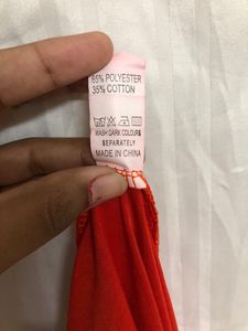 Orange Long Sleeve Top