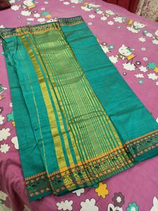Brand New Assam Soft Silk Saree Sea Green Colour
