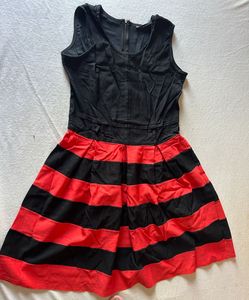 Red & Black Striped Dress