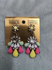 Colorful Statement Drop Earrings