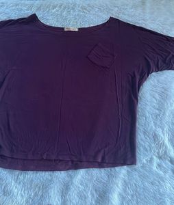 Burgundy Dolman Sleeve Top