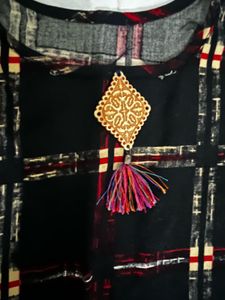 Printed Black Short Kurti