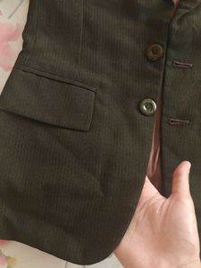 Women Brown Blazer Jacket