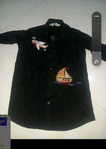 Cotton Silk Party Wear Kids Shirt