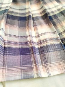 Purple Plaid Pleated Skirt