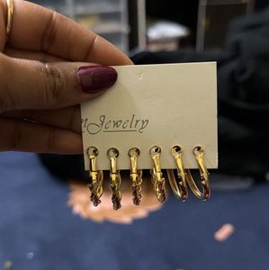 Earring Set of 3 - Anti Tarnish