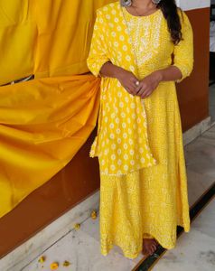 Anarkali Haldi Dress