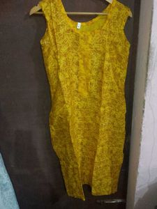 Mustard Kurti Set new without tag