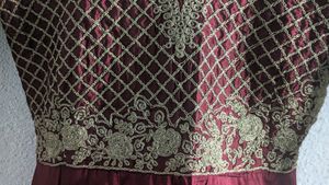Ethnic Gown With Heave Embroidery