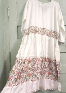 💖White Floral Bohemian Dress/Kurti!!!!!✨