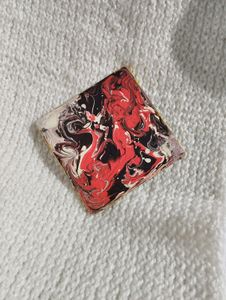 Hand-painted Abstract Wooden Coaster