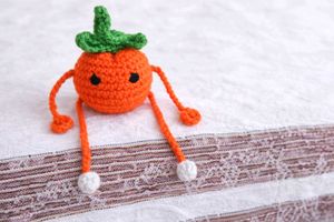 Crochet Orange Character Plush keychain🧡🍊😍