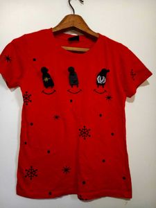 Red Graphic T-Shirt Size 28 to 32 inches