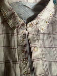 Chiffon Peach Pink Shirt