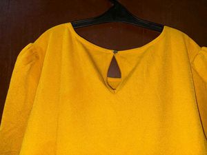 Yellow Puff Sleeve Top